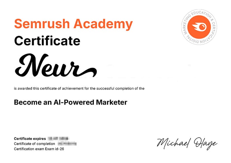 seo coach SEO coach credentials for Neur