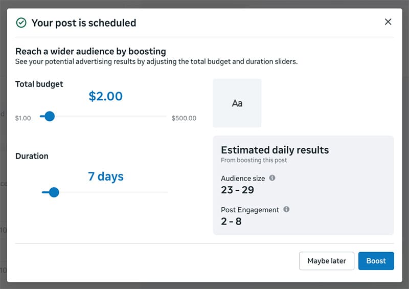 Avoid the boost button in Facebook ads for plastic surgeons